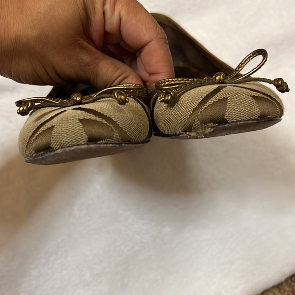 Coach canvas logo bow chunky heels - Picture 6 of 9